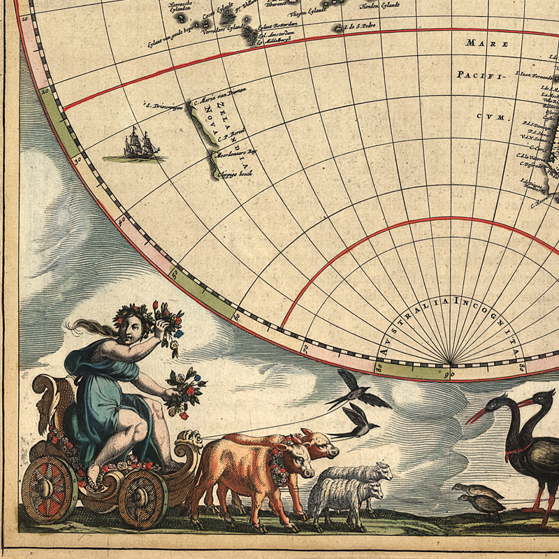 Blaeu World Map - Nova et Accuratissima Totius Terrarum 18x24"