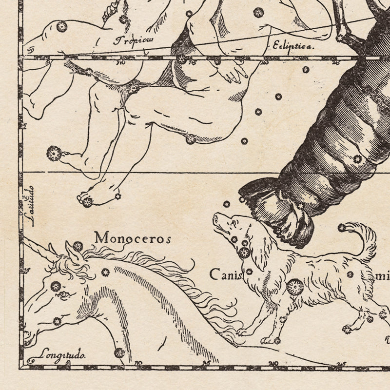 Hevelius Cancer Constellation map