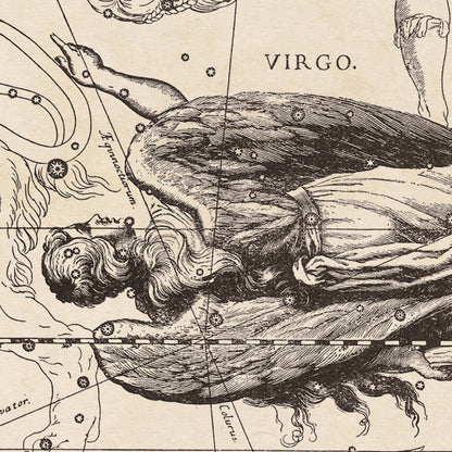 Hevelius Virgo Constellation map