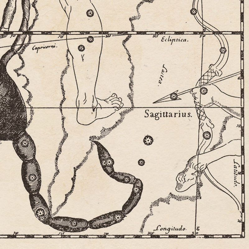 Hevelius Scorpio Constellation map