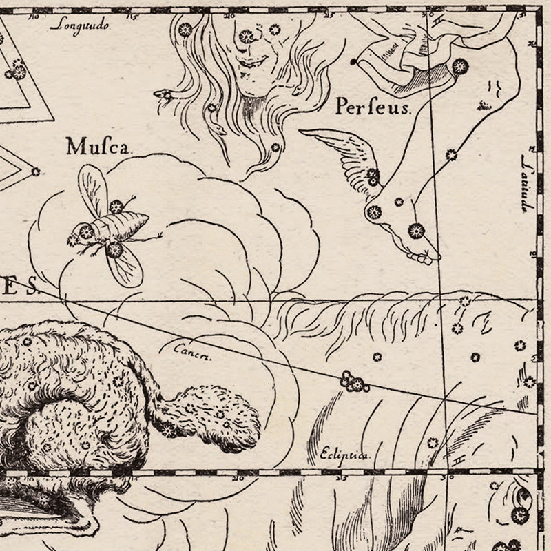 Hevelius Cancer Constellation map