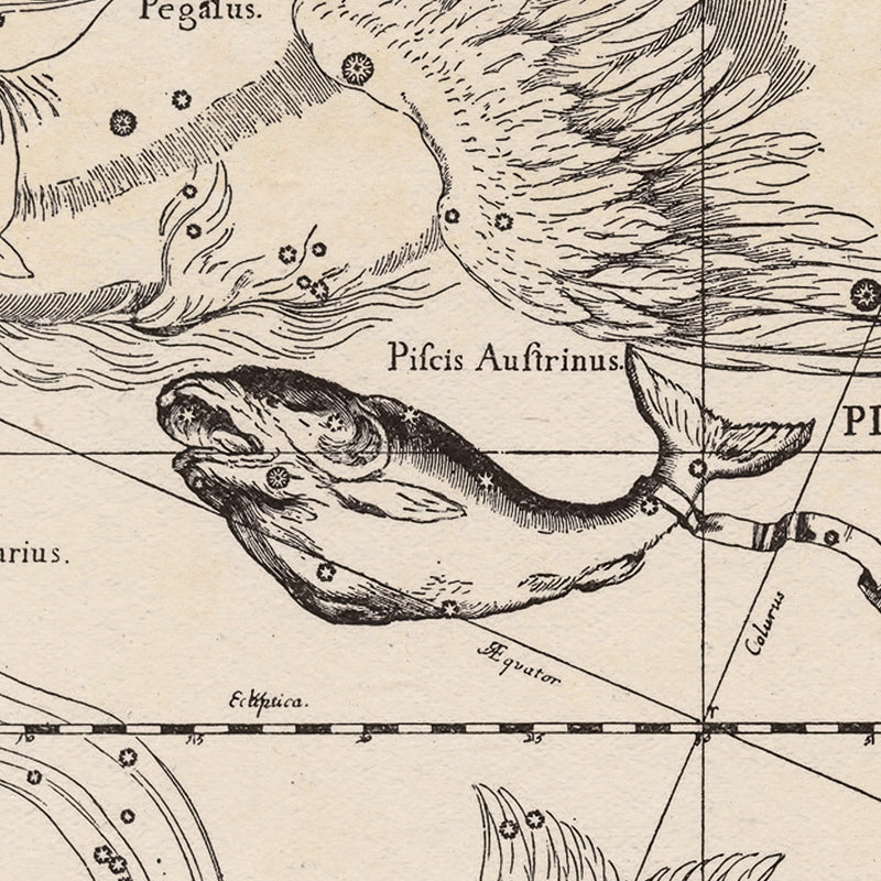 Hevelius Pisces Constellation map