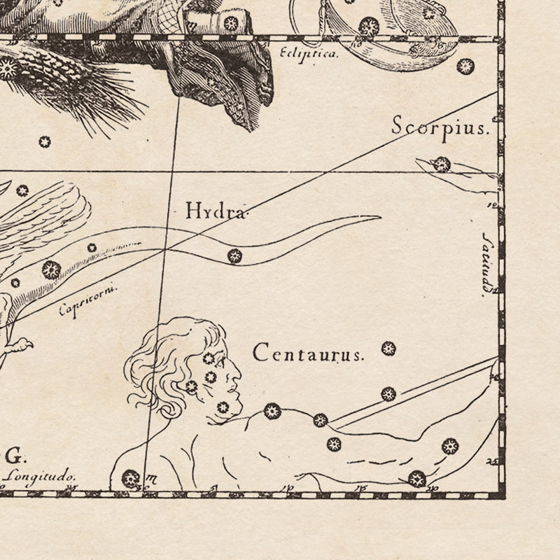 Hevelius Virgo Constellation map