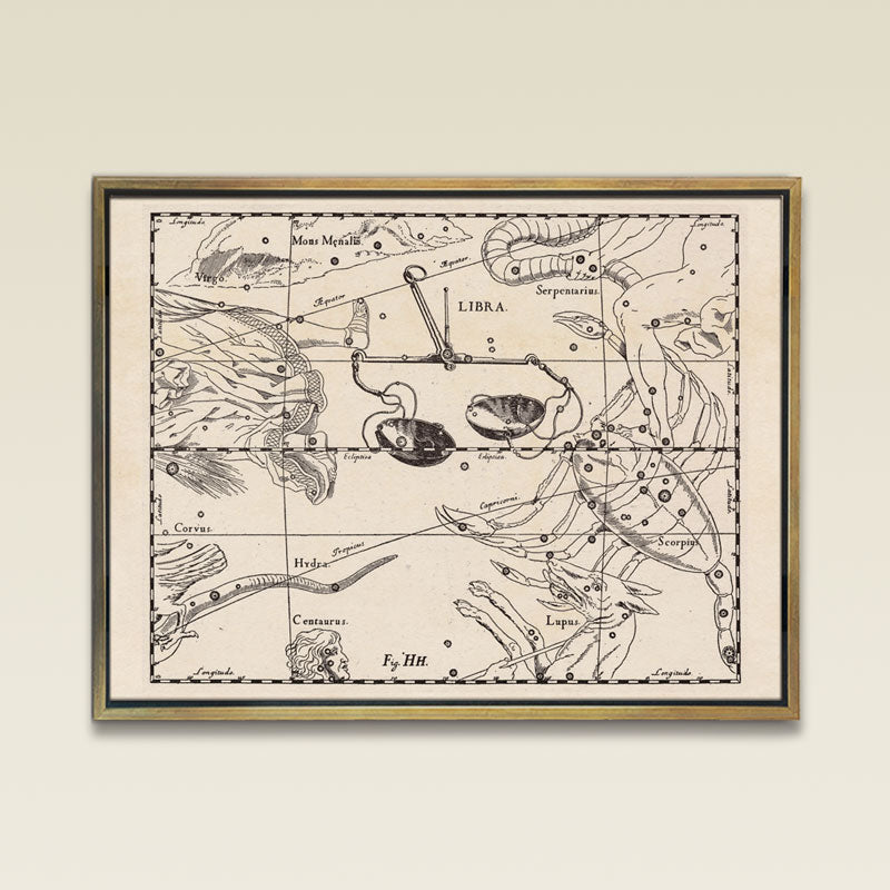 Hevelius Libra Constellation map