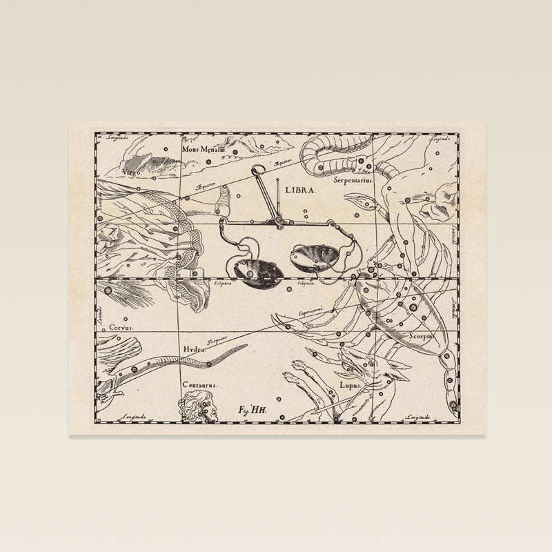 Hevelius Libra Constellation map