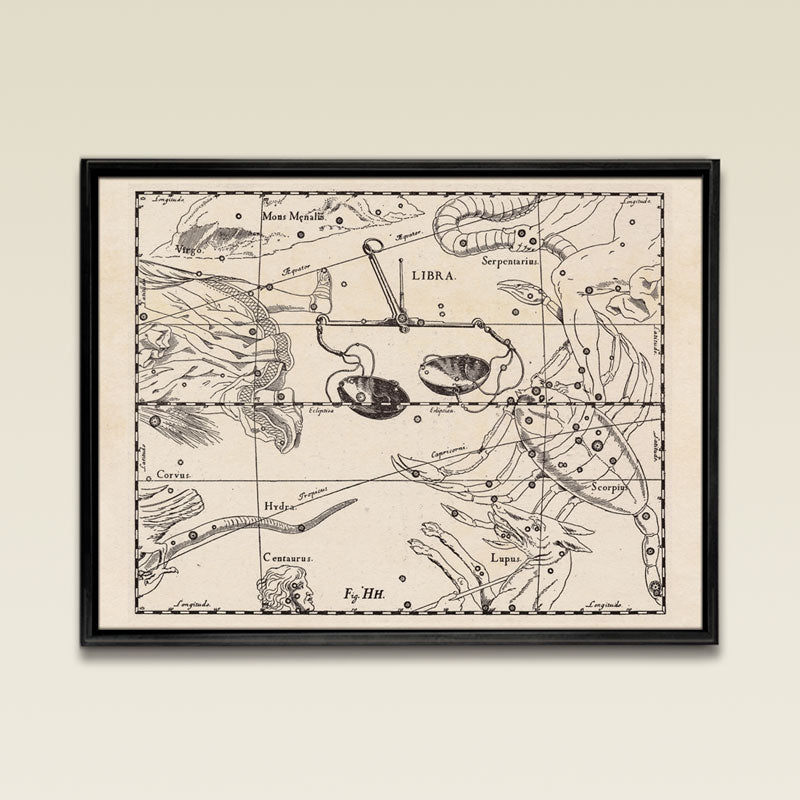 Hevelius Libra Constellation map