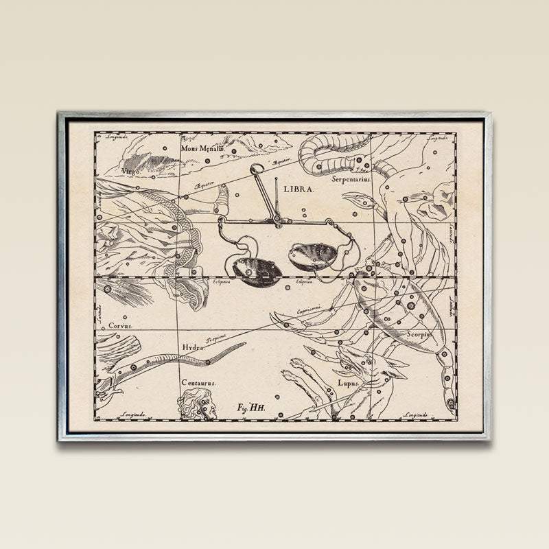 Hevelius Libra Constellation map