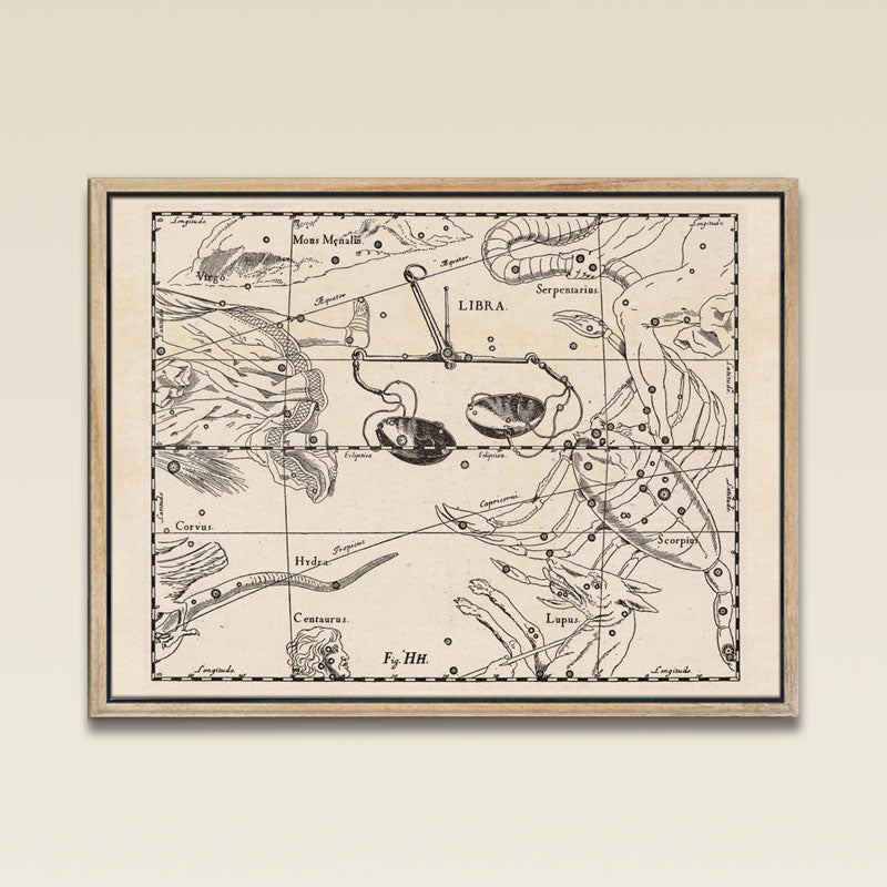 Hevelius Libra Constellation map