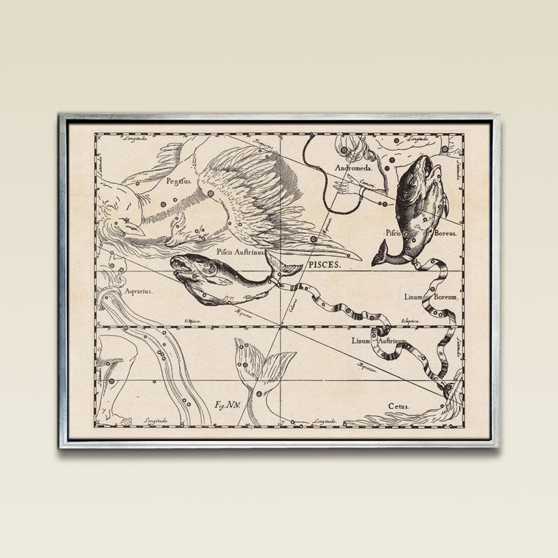 Hevelius Pisces Constellation map