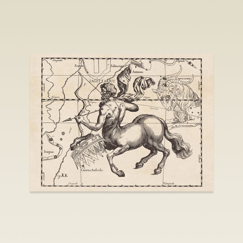 Hevelius Sagittarius Constellation map