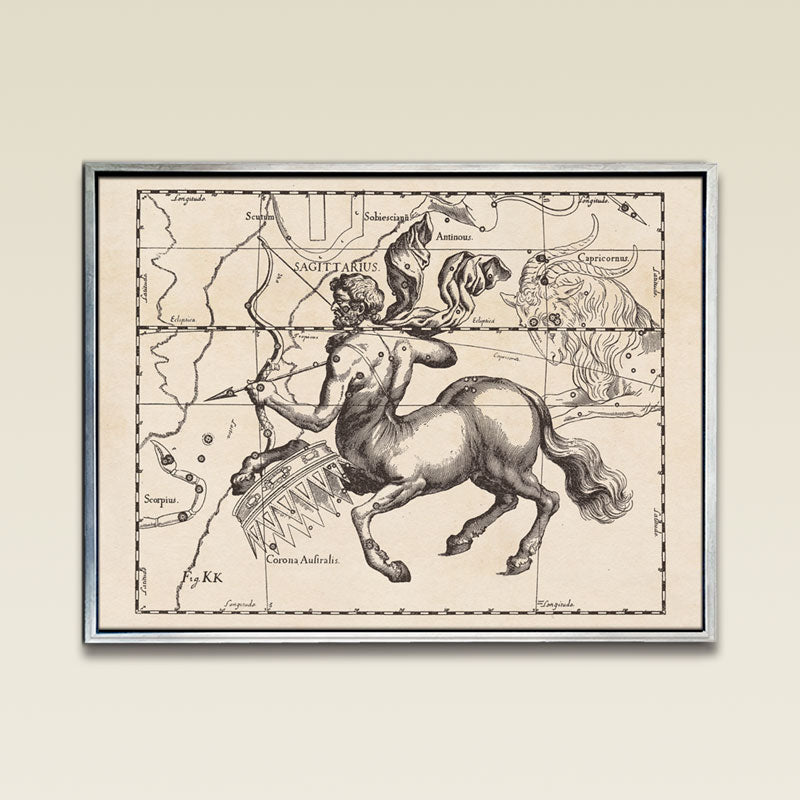 Hevelius Sagittarius Constellation map