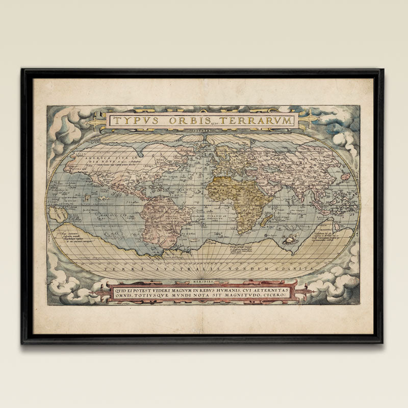 Abraham Ortelius World Wall Map