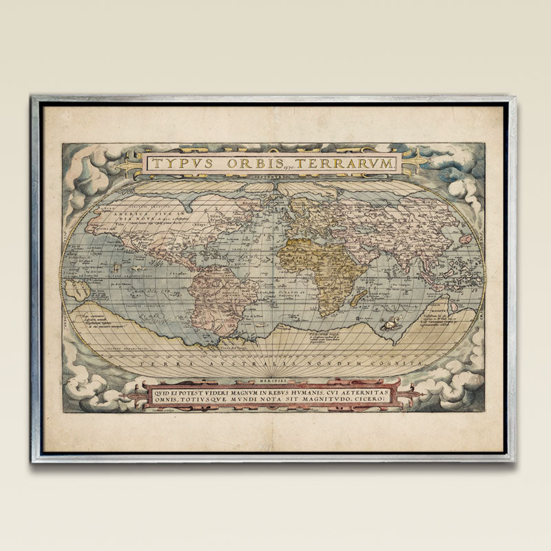 Abraham Ortelius World Wall Map