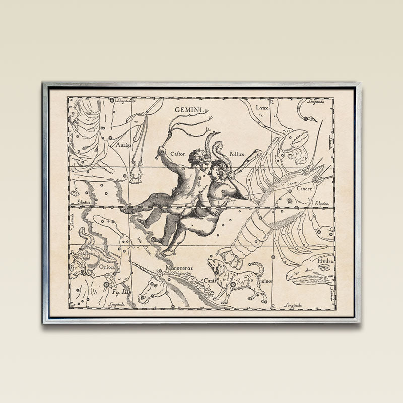 Hevelius Gemini Constellation map