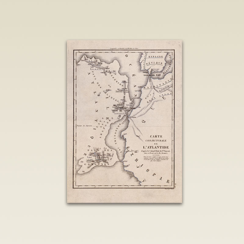 Map of Atlantis by Bory de St Vincent.