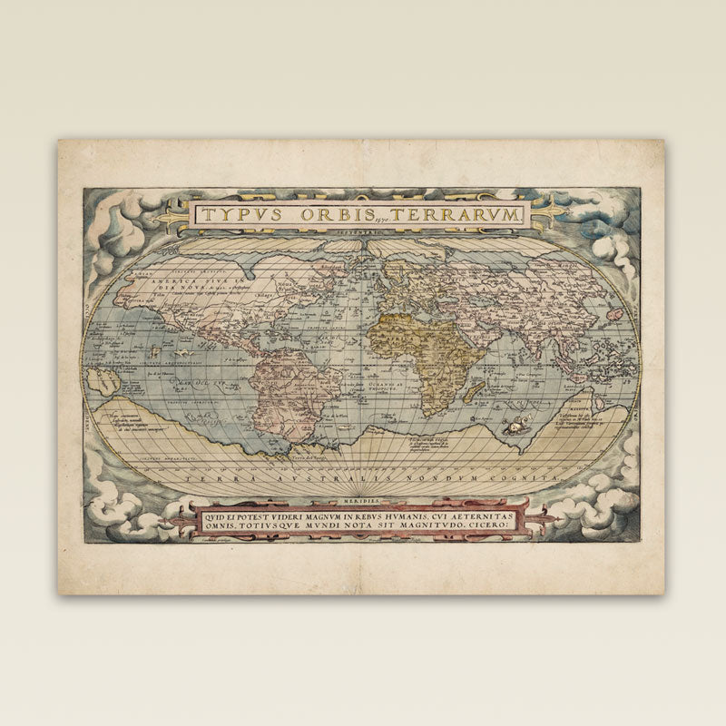 Abraham Ortelius World Wall Map