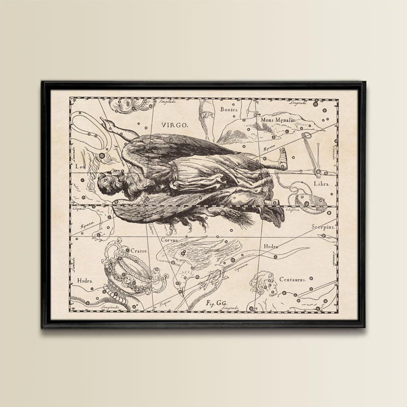 Hevelius Virgo Constellation map