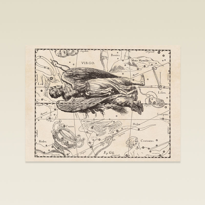 Hevelius Virgo Constellation map