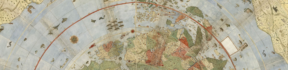 Beautiful flat earth Map of 1587 (not so flat).