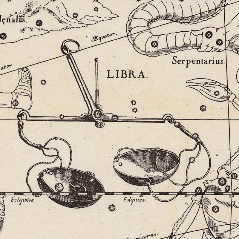 Hevelius Libra Constellation map