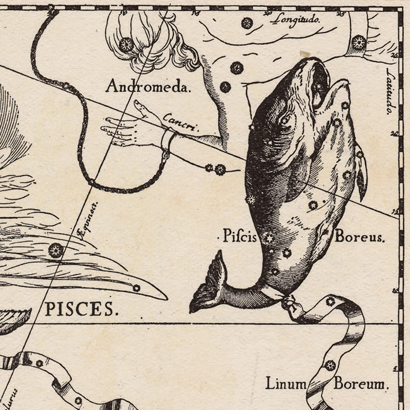 Hevelius Pisces Constellation map