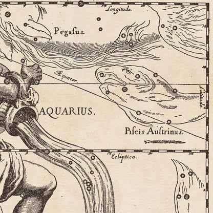 Hevelius Aquarius Constellation map