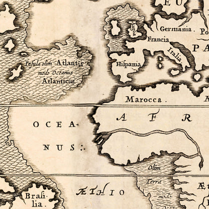 Map of Atlantis by Athanasius Kircher