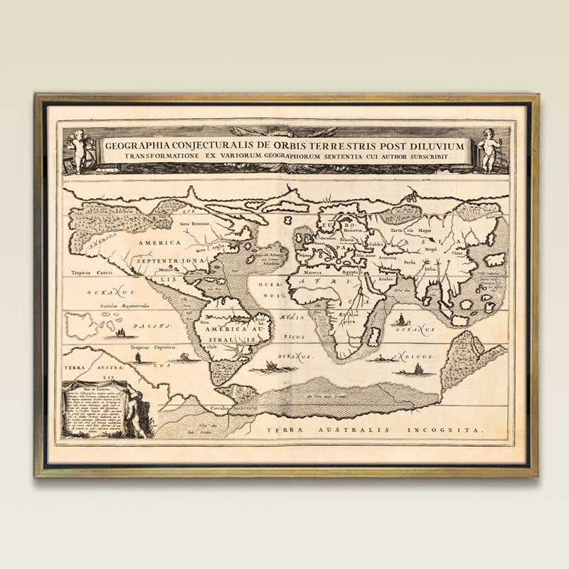 Map of Atlantis by Athanasius Kircher – Royale Maps Cartography